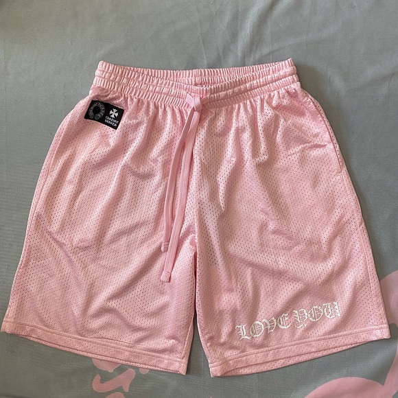 Chrome Hearts Breathable Mesh Track Pants Pink Mens - Picture 1 of 7